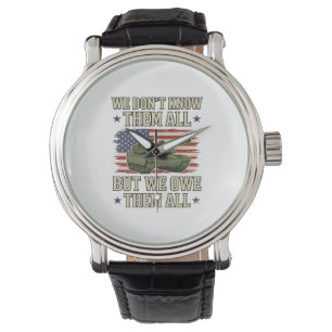 Reloj De Pulsera Camiseta Patriótica de Tanque de Recuerdo Militar