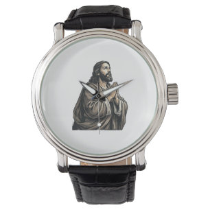 Reloj De Pulsera Camiseta religiosa hombre orando grabado vintage D