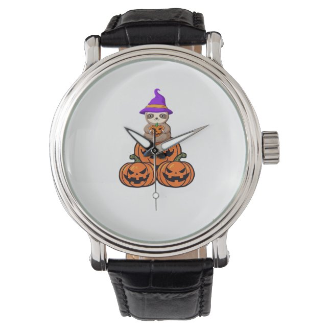 Reloj De Pulsera Camiseta Sloth Halloween Premium (Anverso)