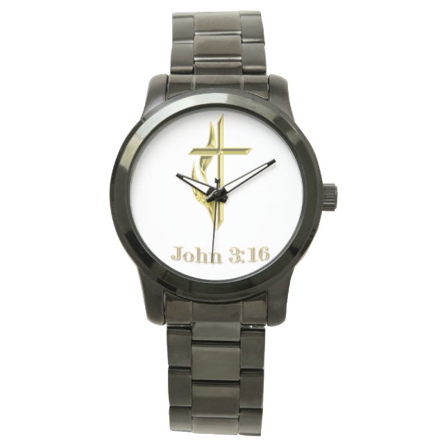Reloj De Pulsera Camisetas John 3:16 y más (Anverso)
