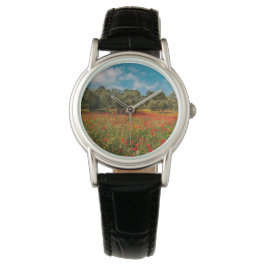 Reloj De Pulsera campo con flores y árboles