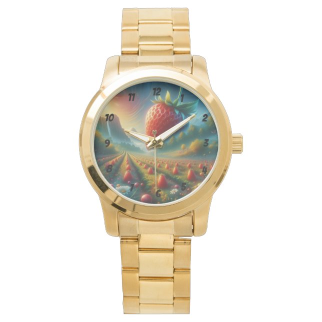 Reloj De Pulsera Campo de fresa de sueños (Anverso)