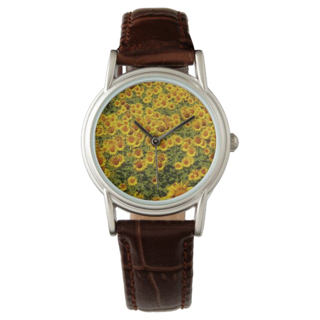 Reloj De Pulsera Campo de girasoles (Anverso)