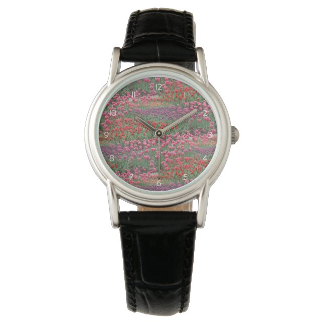 Reloj De Pulsera Campo De Tulipanes (Anverso)