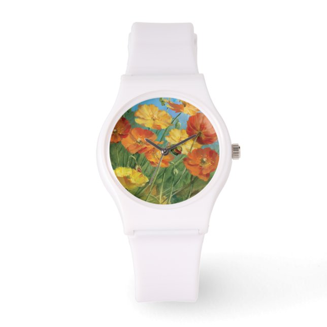 Reloj De Pulsera Campo floral de verano (Anverso)