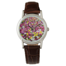 Reloj De Pulsera campo lleno de tulipanes