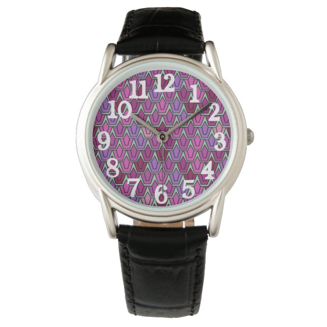 Reloj De Pulsera Campo Tulipán púrpura (Anverso)