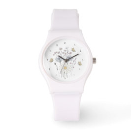 Reloj De Pulsera Campo vibrante de flores silvestres 