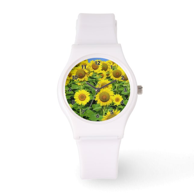 Reloj De Pulsera Campos de girasol (Anverso)