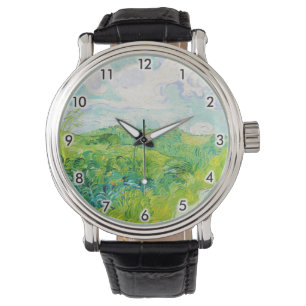 Reloj De Pulsera Campos de Trigo Verde, Van Gogh