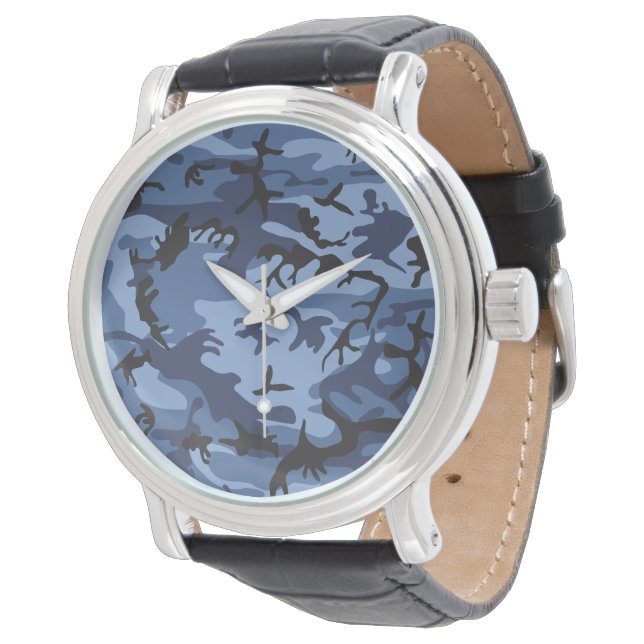 Reloj De Pulsera Camuflaje azul de la marina, ejército, ejército (Angular)
