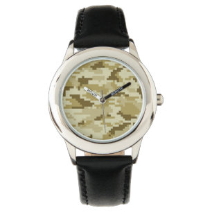 Reloj De Pulsera Camuflaje digital del desierto Pixel de 8 bits / C