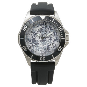 Reloj De Pulsera Camuflaje gris de Digitaces del estilo urbano