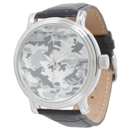 Reloj De Pulsera Camuflaje gris de nieve en invierno, ejército, ejé