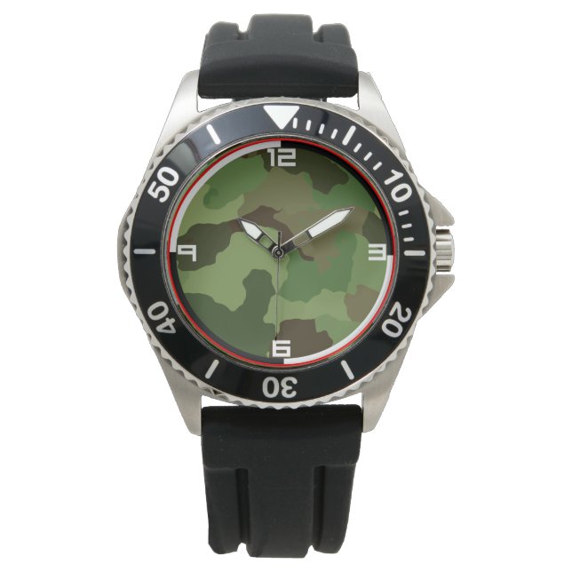 Reloj De Pulsera Camuflaje militar tradicional. (Anverso)
