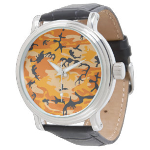 Reloj De Pulsera Camuflaje naranja, militar, ejército