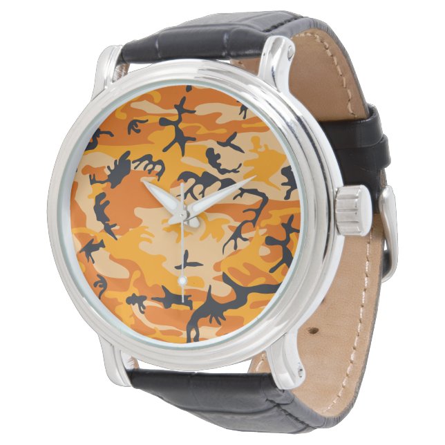 Reloj De Pulsera Camuflaje naranja, militar, ejército (Angular)