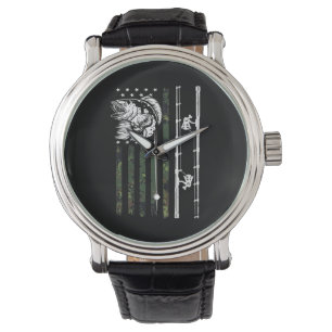 Reloj De Pulsera Camuflaje pesquero Bandera de Estados Unidos para 