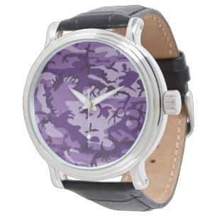 Reloj De Pulsera Camuflaje Púrpura, Militar, Ejército
