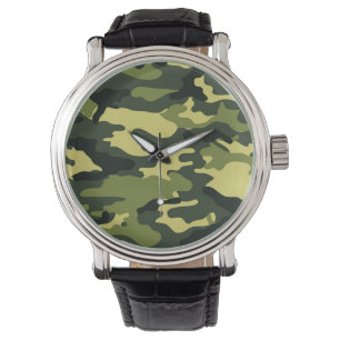 Reloj De Pulsera Camuflaje verde Vigilancia