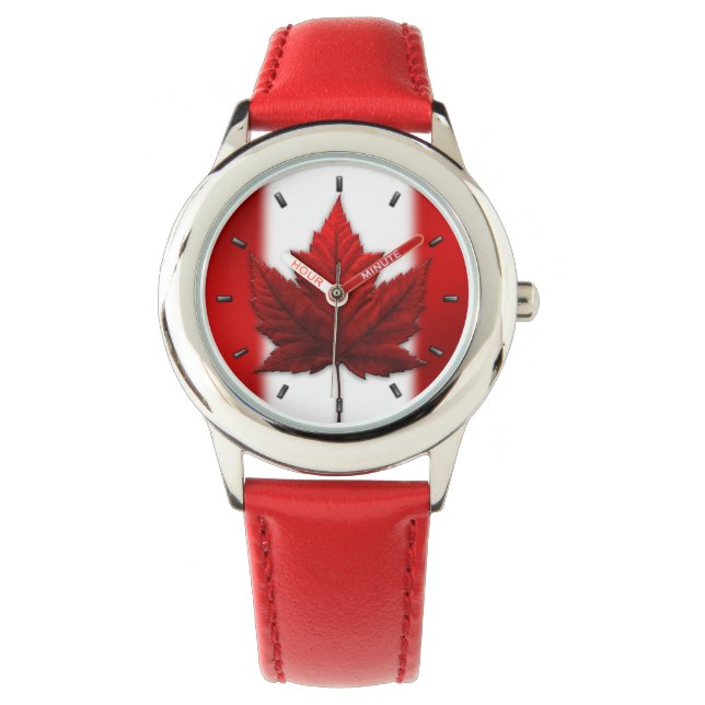 Reloj De Pulsera Canada Flag Watch Canada Souvenir Wrivenir Watch (Anverso)