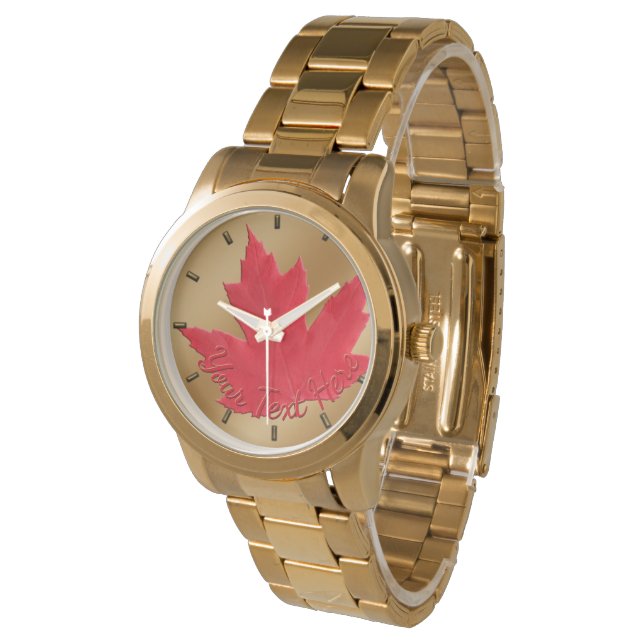 Reloj De Pulsera Canada Watch Canada Maple Leaf Souvenir Wrivenir W (Angular)