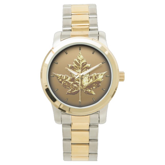 Reloj De Pulsera Canada Watch Gold Canada Souvenir Watches (Anverso)
