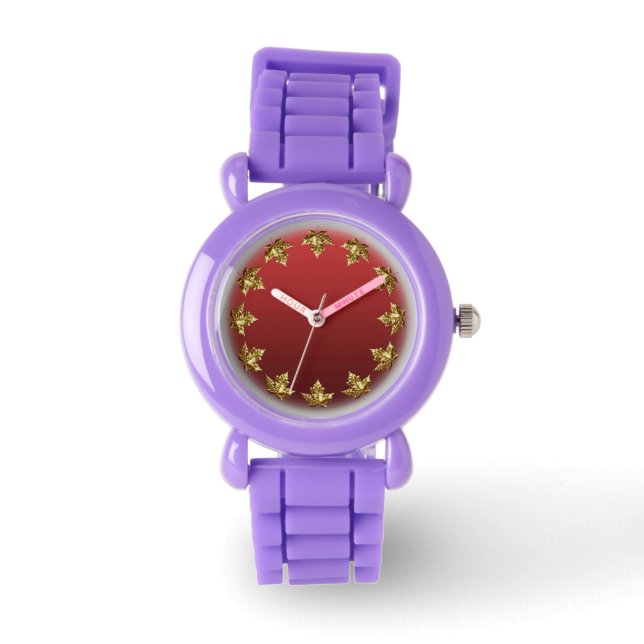 Reloj De Pulsera Canada Watch Gold Canada Souvenir Wrivenir Watch (Anverso)