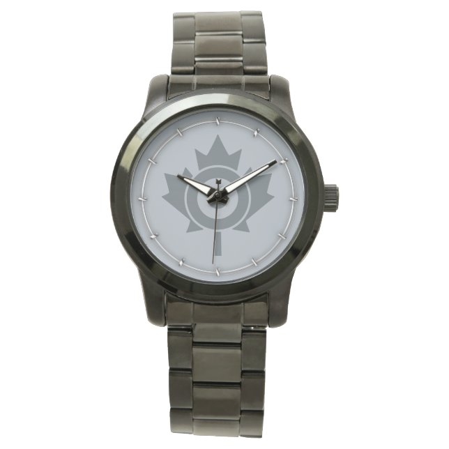 Reloj De Pulsera Canadiense Maple Leaf Roundel Mod CANADA (Anverso)