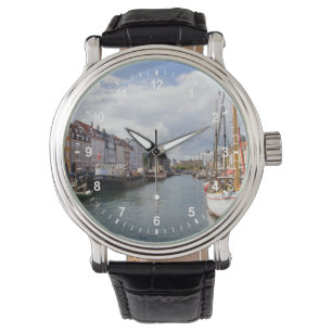 Reloj De Pulsera Canal con barcos Copenhague