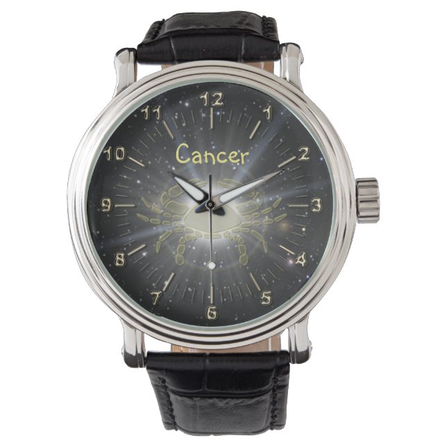 Reloj De Pulsera Cáncer brillante (Anverso)