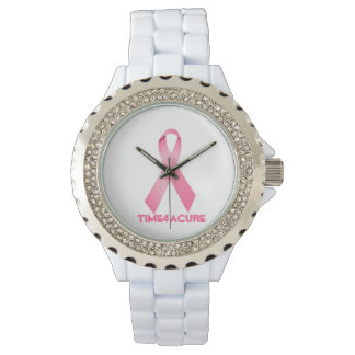 Reloj De Pulsera Cáncer de mama con cinta rosada
