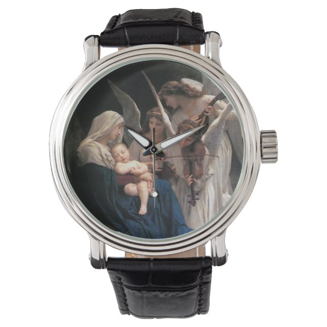 Reloj De Pulsera Canción de los ángeles (1881) de Bouguereau (Anverso)