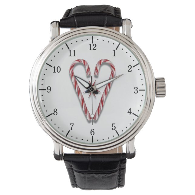 Reloj De Pulsera Candy Cane Heart (Anverso)