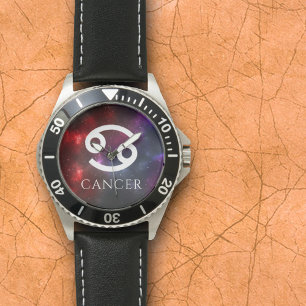 Reloj De Pulsera Cangrejo de cáncer Starfield Zodiac occidental