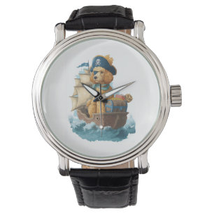 Reloj De Pulsera Caniche Pirata � Perro Marino Divertido