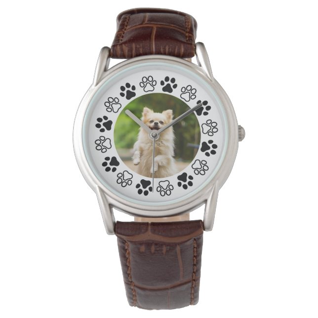 Reloj De Pulsera Canina de retrato de perro disecable (Anverso)