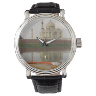 Reloj De Pulsera Canoa en el agua con Taj Mahal, Agra, India