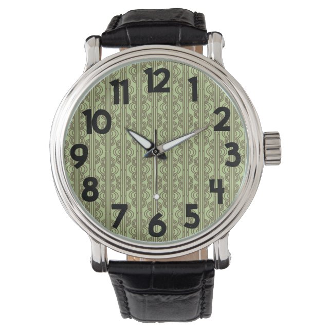 Reloj De Pulsera Cañones de ovario verdes (Anverso)