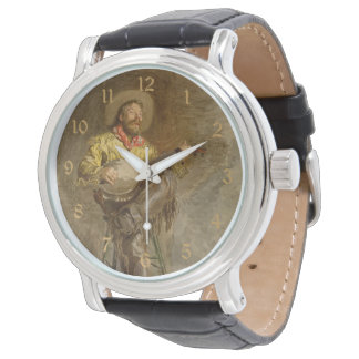 Reloj De Pulsera Cantando Cowboy Español con Banjo Jugando Canción 
