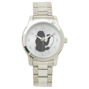 Reloj De Pulsera Cantante femenina con números blancos