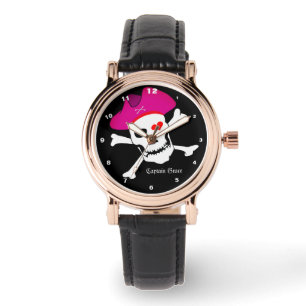 Reloj De Pulsera Capitán Grace y bandera de los piratas, moda de c