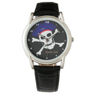 Reloj De Pulsera Captain Jack & Pirates Flag watch, moda de barcos