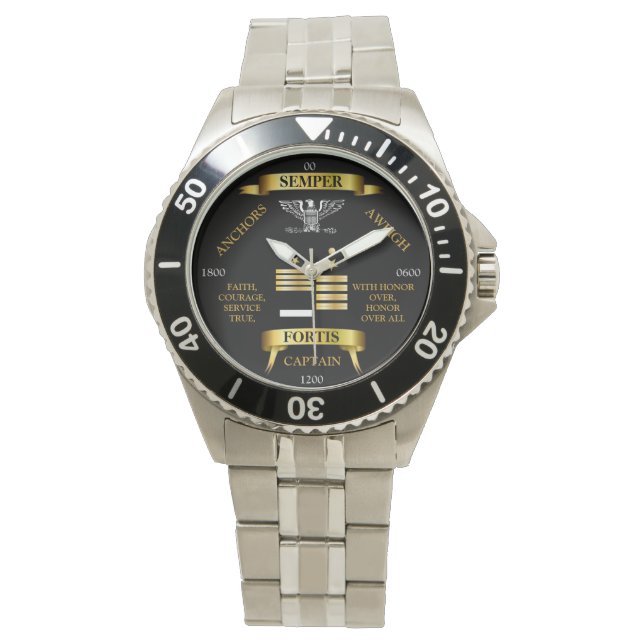 Reloj De Pulsera CAPTAIN / Semper Fortis (Anverso)