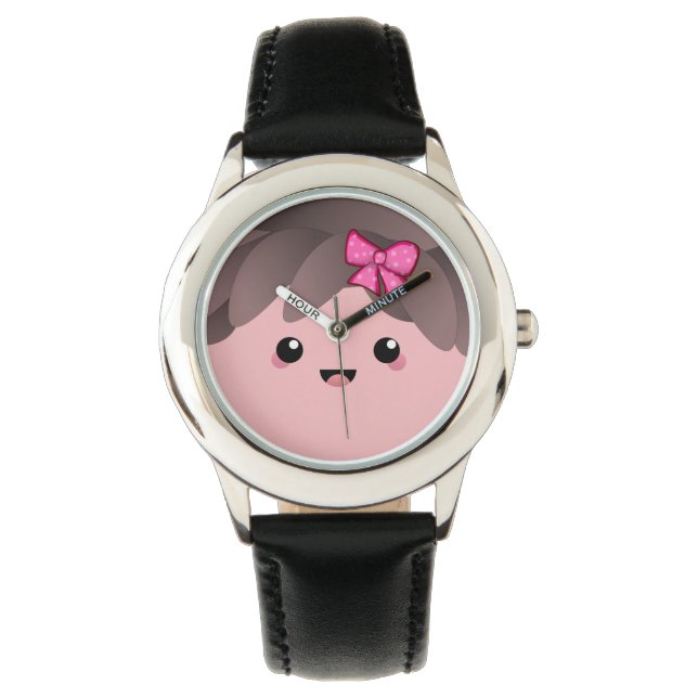 Reloj De Pulsera Cara alegre kawaii muñeca personalizado japonesa r (Anverso)