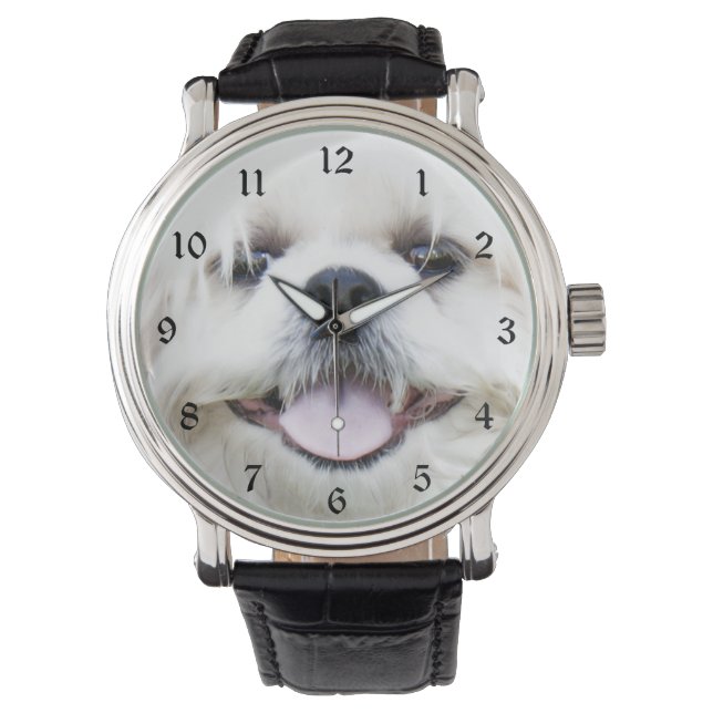 Reloj De Pulsera Cara blanca shih tzu (Anverso)