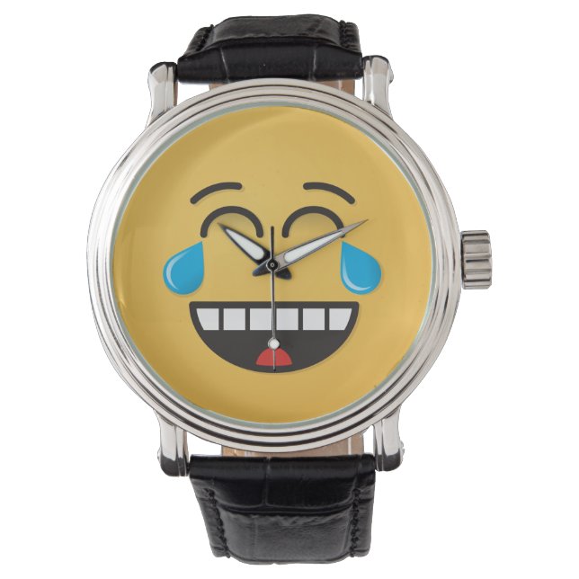 Reloj De Pulsera Cara con lágrimas de alegría (Anverso)