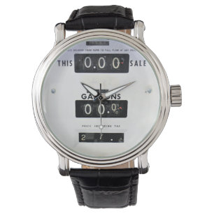 Reloj De Pulsera Cara de bomba de gasolina antigua