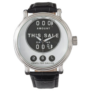 Reloj De Pulsera Cara de Bomba de Gasolina Vintage