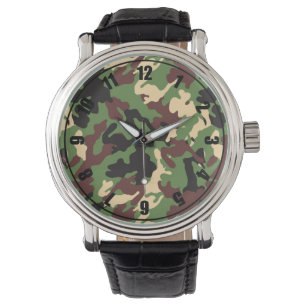 Reloj De Pulsera Cara de camo del ejército